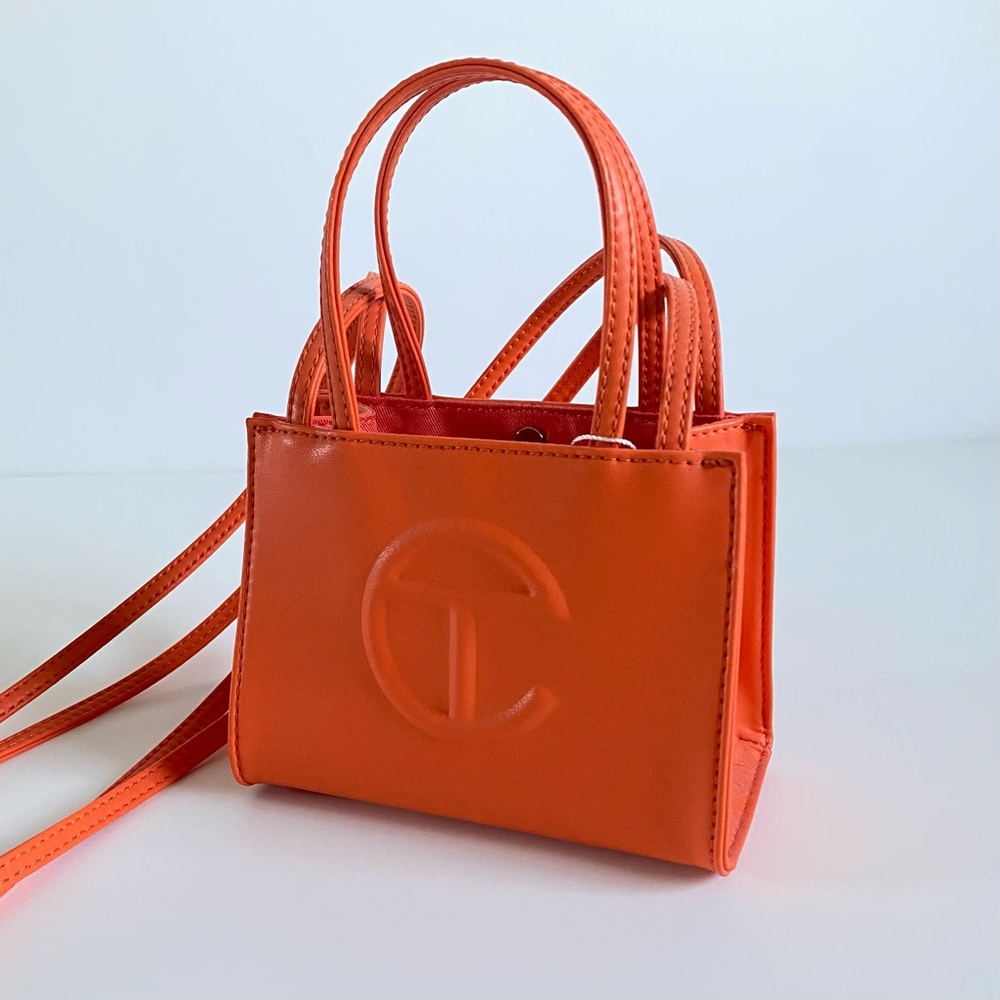 Telfar Small Orange Shopping Bag